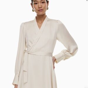 Aritzia Hyde Mini Dress Matte Pearl XS *see note*